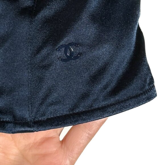Chanel C08 Navy Blue Silk Satin Corset Top - Picture 3 of 13